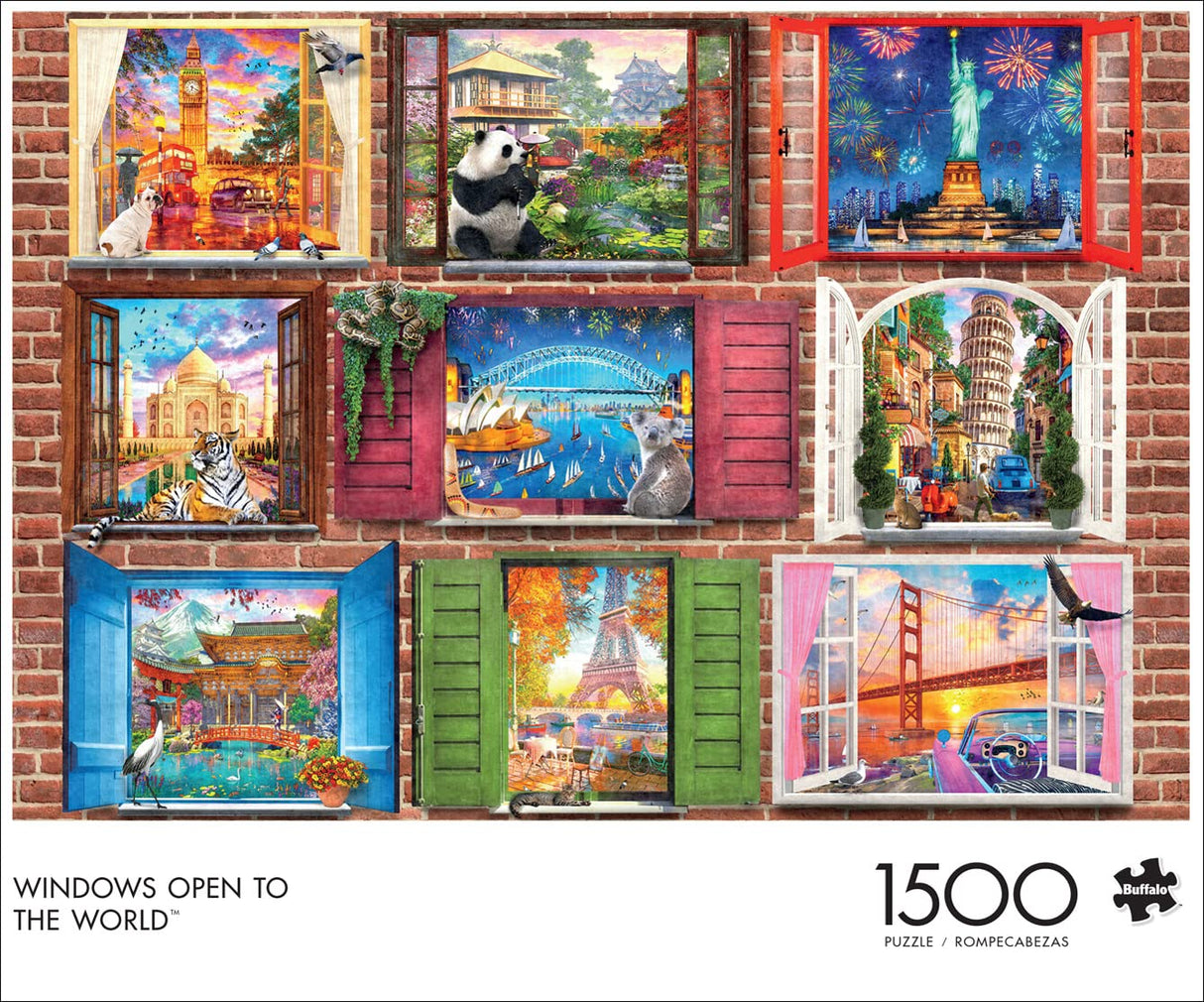 Buffalo Games - Dominic Davison - Windows Open to The World - 1500 Piece Jigsaw Puzzle for Adults -Challenging Puzzle Perfect for Game Nights - Finished Size is 38.50 x 26.50 Buffalo Games