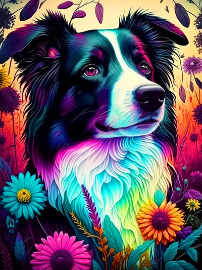 Diamond Painting Kits for Adults, Dog Diamond Art Kits, DIY 5D Dog Diamond Art Paint with Round Diamonds Full Dril Puppy Gem Art Painting Kit for Home Wall Decor (12x16inch)