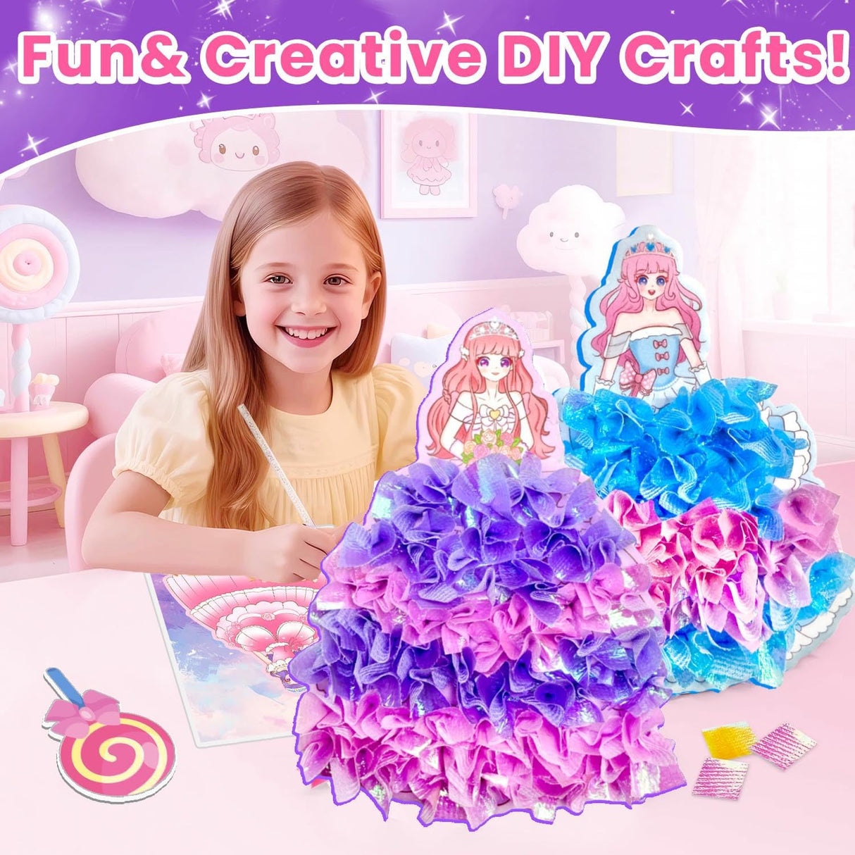 Poke Art for Kids Ages 4-8,Poke in Kits Princesses Crafts Gift Birthday for Girls 4 5 6 7 8 9 Years Old, Arts and Crafts for Kids 4-6,Pretty Pretty Princess Game Generic
