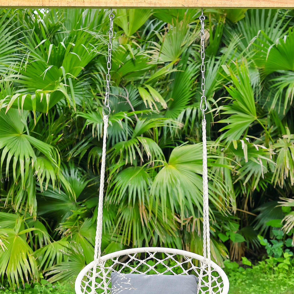 CCYODECO Hammock Swing Hanging Kit with Chains, Hammock Chains and Hooks, 2 Eye Hook & 4 Carabiner & 2 Extension Chain, 450 Lbs Capacity CCYODECO