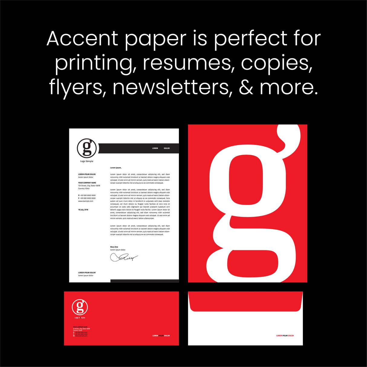 Accent Opaque White Printer Paper, 8.5” x 11” 28lb Bond/70lb Text Copy Paper – 500 Sheets (1 Ream) – Premium Computer Paper with Smooth Finish, 97 Bright, 104gsm – Multipurpose White Paper – 109363R Accent