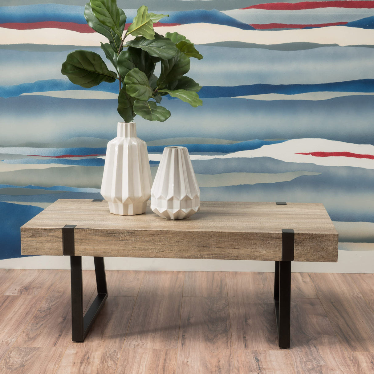 Christopher Knight Home Abitha Faux Wood Coffee Table, Canyon Grey, 23.60 in x 43.25 in x 16.75 in Christopher Knight Home