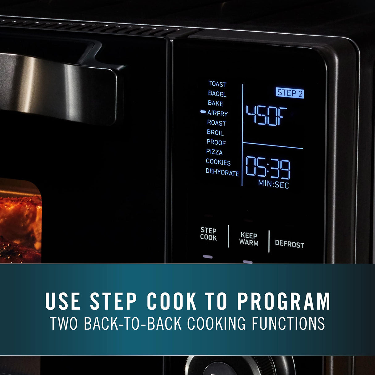 Calphalon Air Fryer Oven, 11-in-1 Toaster Oven Air Fryer Combo, Cool Touch Exterior, 26.4 QT/25 L, Fits 12" Pizza, Stainless Steel Calphalon