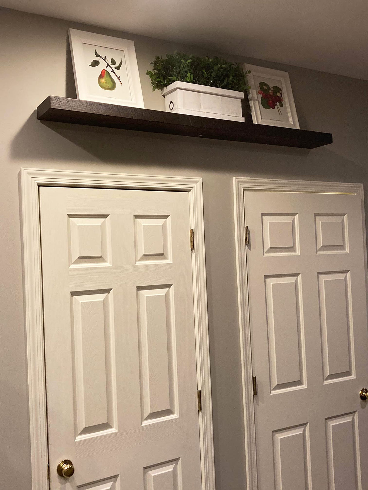 Joel's Antiques - 72 Inch Wooden Floating Shelves for Wall - Made of Natural Wood - Long Heavy Duty Rustic Fireplace Mantel & Book Shelf - Perfect for Living Room - Mocha 72x8x2 in joelsantiques