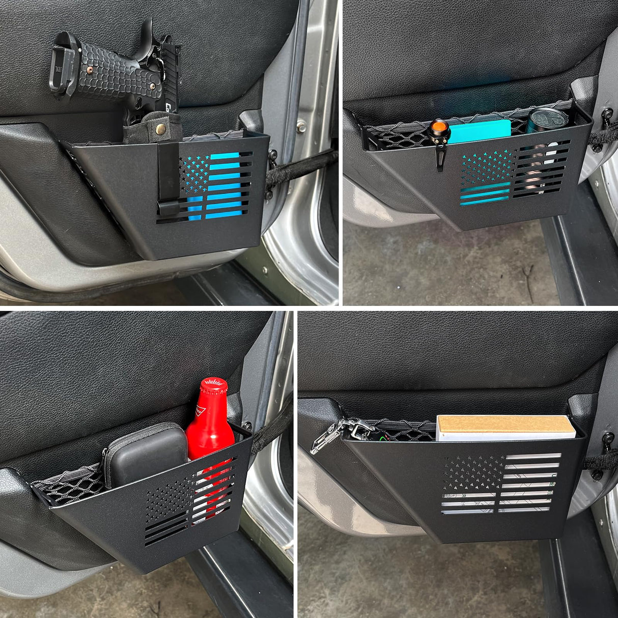 MAIKER Metal Rear Door Storage Box, Door Side Insert Organizer Box Pockets for 2007-2018 Jeep Wrangler JK 4 Door 2pcs(Black) MAIKER OFF ROAD