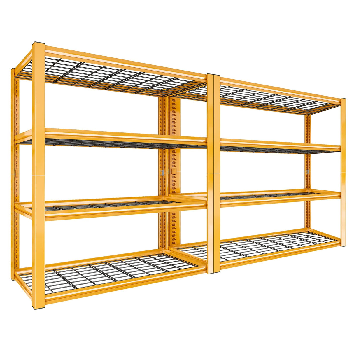 REIBII 40" W Garage Shelving 2240 LBS Storage Shelves Adjustable Heavy Duty Shelving 4 Tier Metal Shelves for Storage 59.5"H Metal Shelf for Pantry Basement Warehouse 40"W × 19.5"D × 59.5"H, 2 Pack REIBII