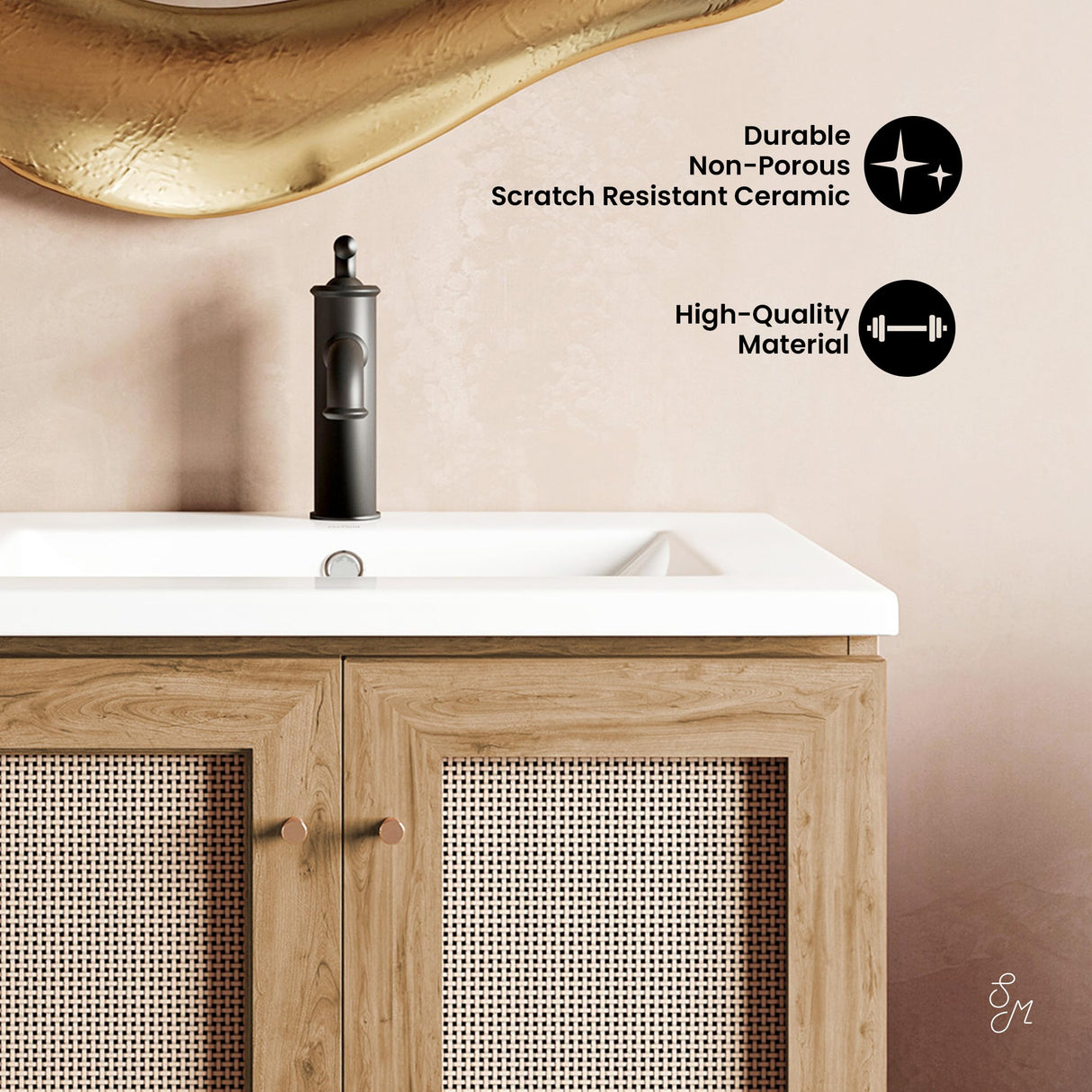 Swiss Madison Classe 24" Bathroom Vanity in Oak Bath Sink Cabinet Sink Included Swiss Madison