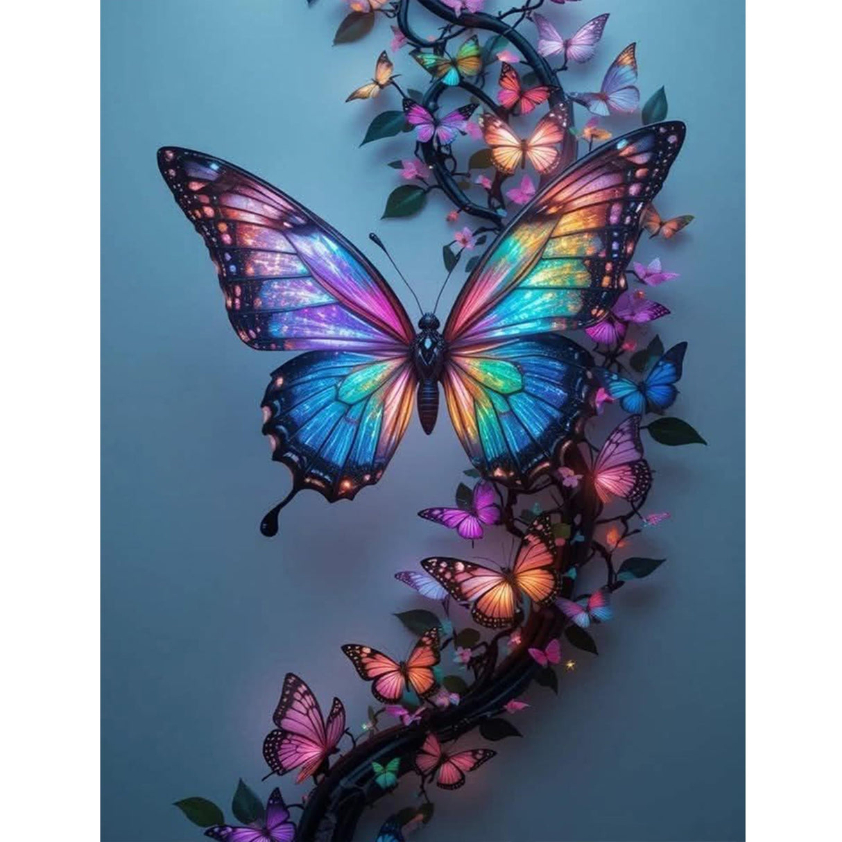 Ycydilirab Butterfly Diamond Painting for Adults-5D Diamond Painting,Butterfly DIY Gem Painting Perfect for Relaxation and Home Wall Decor 12x16inch Ycydilirab