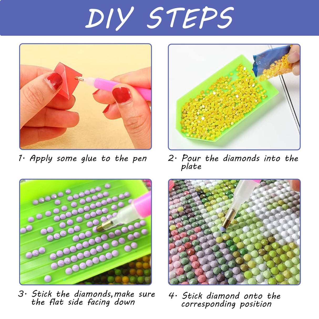 SKRYUIE 5D Diamond Painting Flower Plumeria Full Drill by Number Kits, DIY Rhinestone Pasted Paint Set for Arts Craft Decoration 30x40cm(12x16inch) SKRYUIE