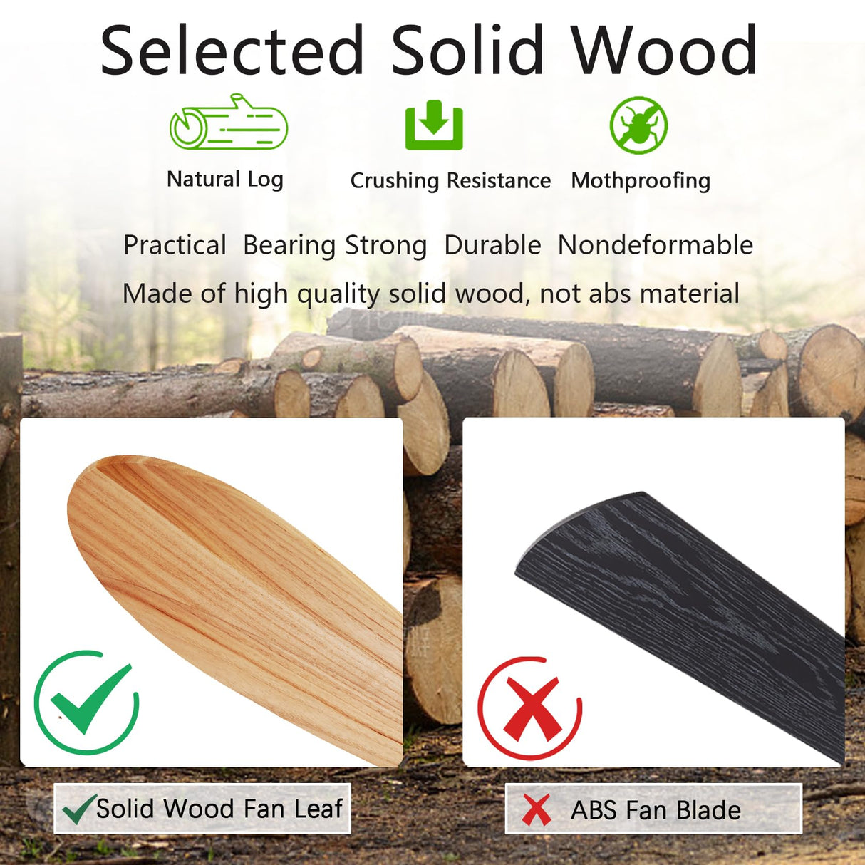 52” Ceiling Fan with Light with 6 Speed Remote/APP Control, Solid Wood Fan Blade, 3CCT Dimmable LED, Noiseless, Bedroom, Hallway Recessed Ceiling Fan dearnow