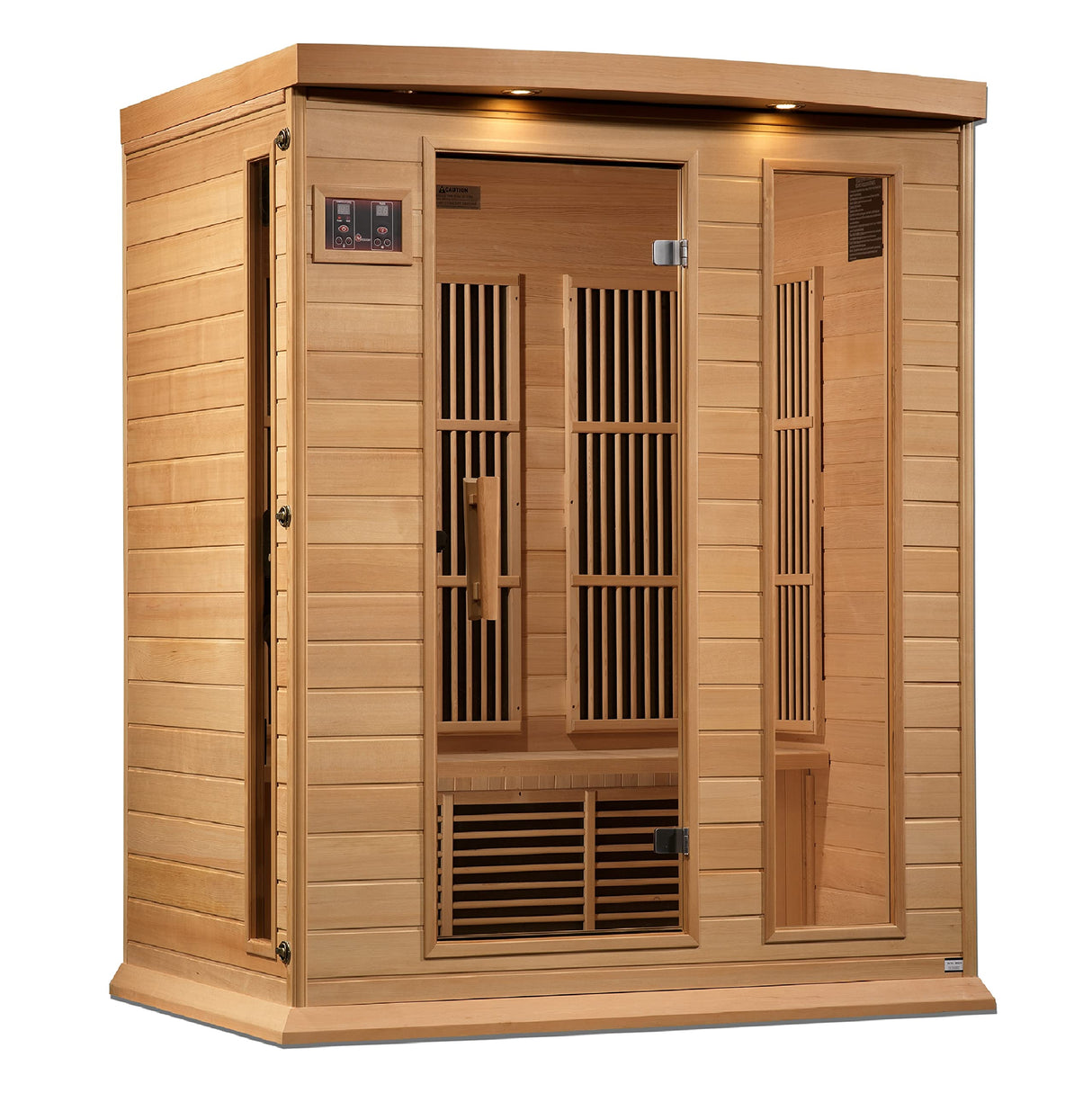 DYNAMIC SAUNAS Maxxus MX-K306-01 Elite 3-Person Near Zero EMF (Under 2 MG) FAR Infrared Sauna, (Canadian Hemlock) Curb Side Delivery DYNAMIC SAUNAS
