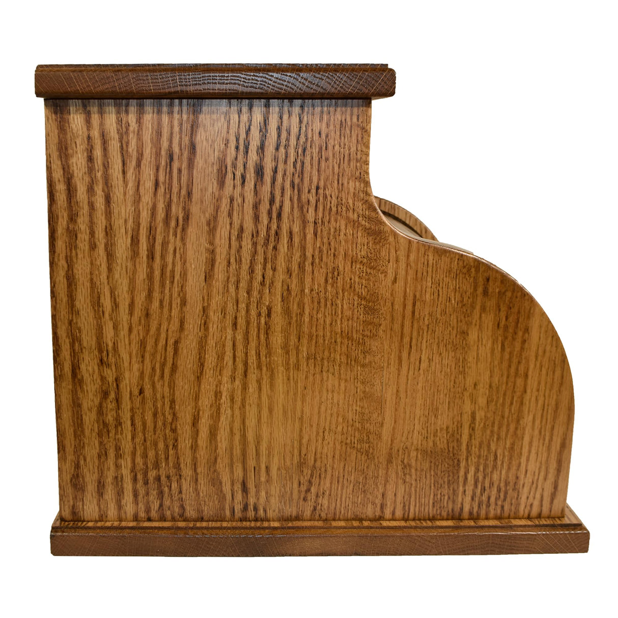 DutchCrafters Amish USA Made Solid Wood Countertop Bread Box with Drawer, Bread Holder for Kitchen Counter, Large Bread Box for Kitchen Countertop (Oak - Medium Walnut) DutchCrafters