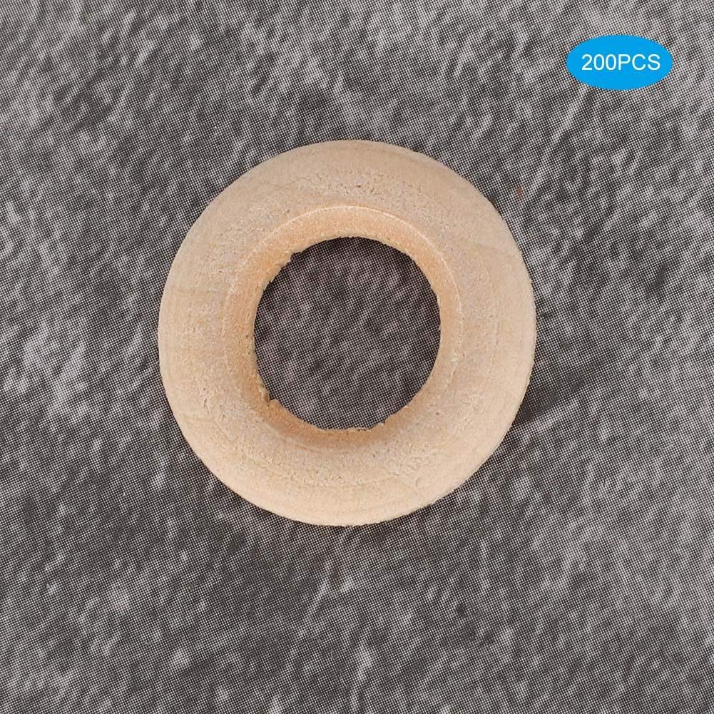 Wooden Rings, 200pcs 20mm Wooden Rings for Crafts, Unfinished Wood Rings Smooth Wood Circles for DIY Connectors, and Jewelry Making ZJchao