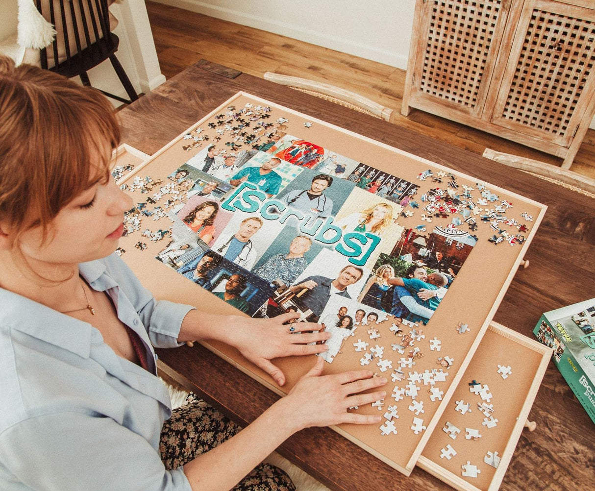 Scrubs Cast Collage 1000-Piece Jigsaw Puzzle for Adults | Brain Teaser, Educational Developmental Toys & Games, Building Kit Activities to Encourage Creative Play | 28 x 20 Inches Toynk
