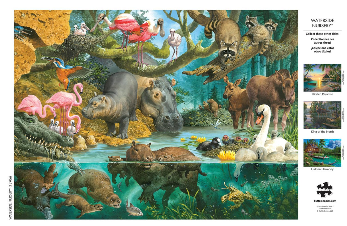 Buffalo Games - John Francis - Waterside Nursery - 1000 Piece Jigsaw Puzzle for Adults -Challenging Puzzle Perfect for Game Nights - Finished Size is 26.75 x 19.75 Buffalo Games