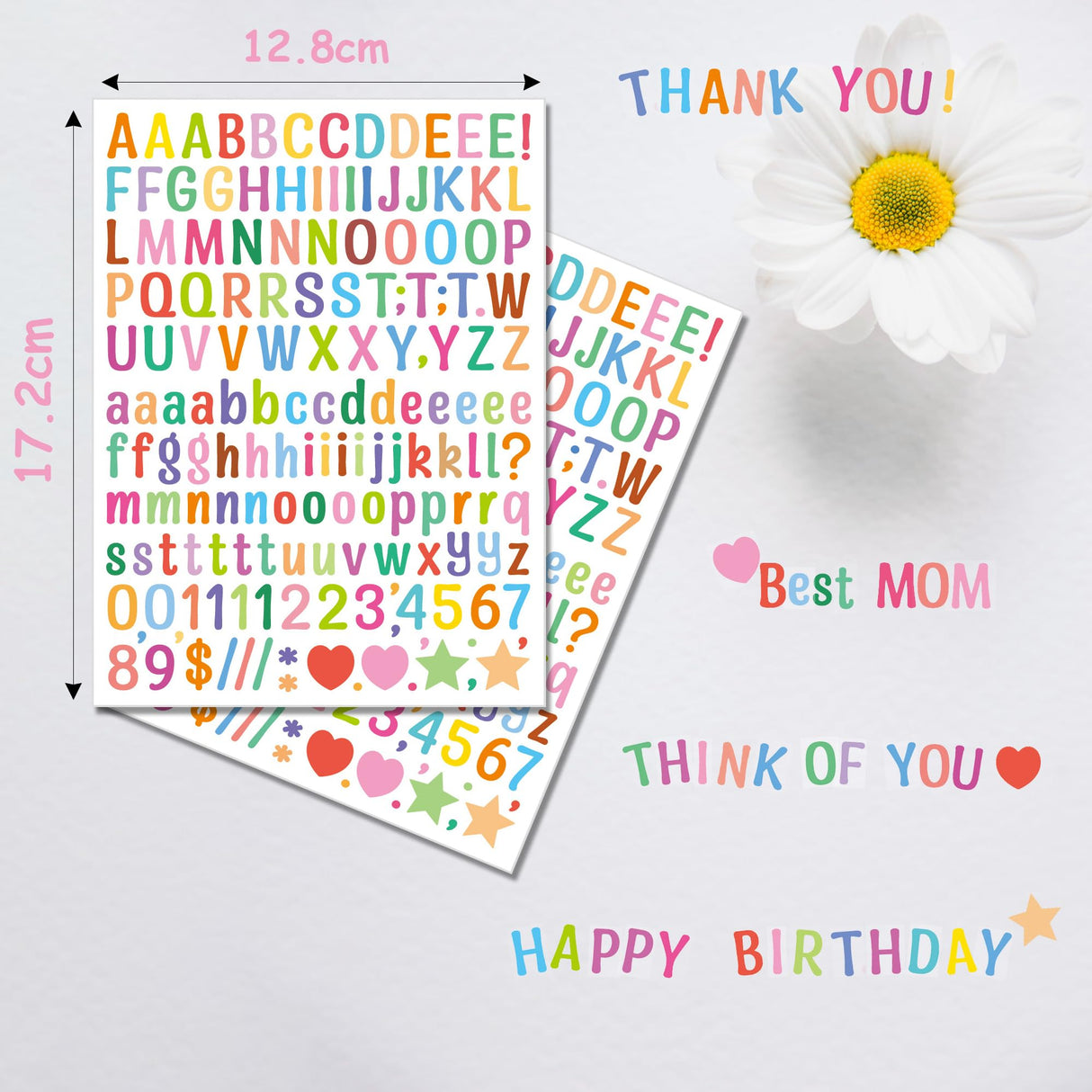Card Making Supplies, Card Making Kit For Adults And Kids, 32 Blank Greeting Cards & Envelopes With Reusable Stamps DIY Greeting Card Set - Thank You Birthday Mother's Day Christmas Congradulation Fevanlion