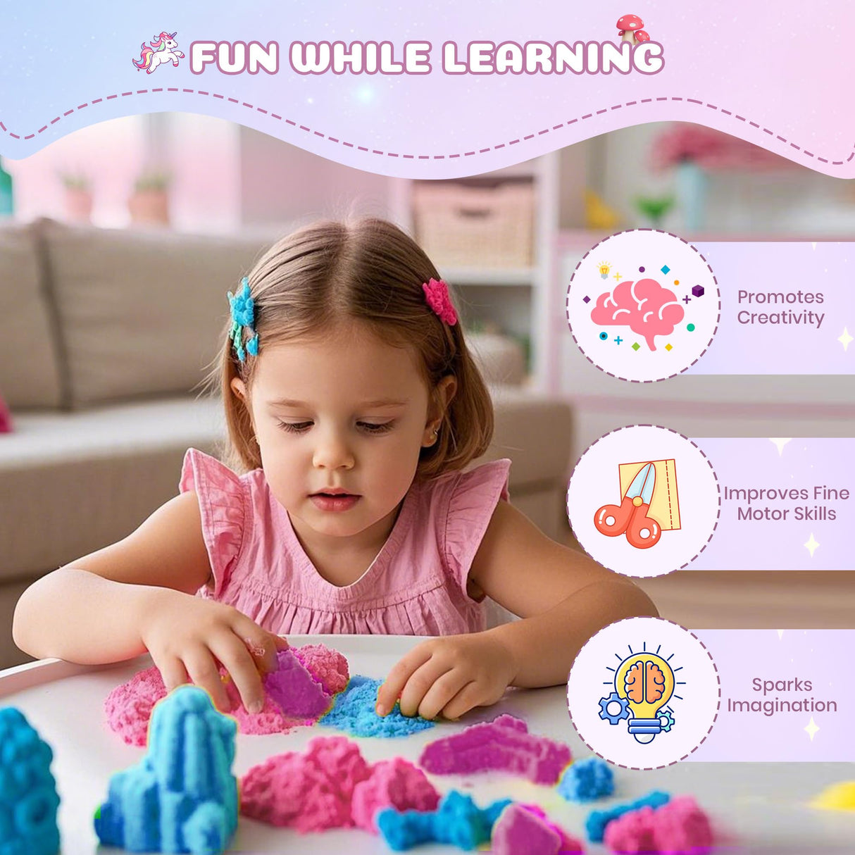 Nicella Unicorn Light-Up Terrarium Kit for Kids - LED Night Light Birthday Gift for Girls Ages 4 5 6 7 8-12 Year Old - Unicorn Toys for Girls - DIY Arts and Crafts Kit for Kids - Best Presents Nicella