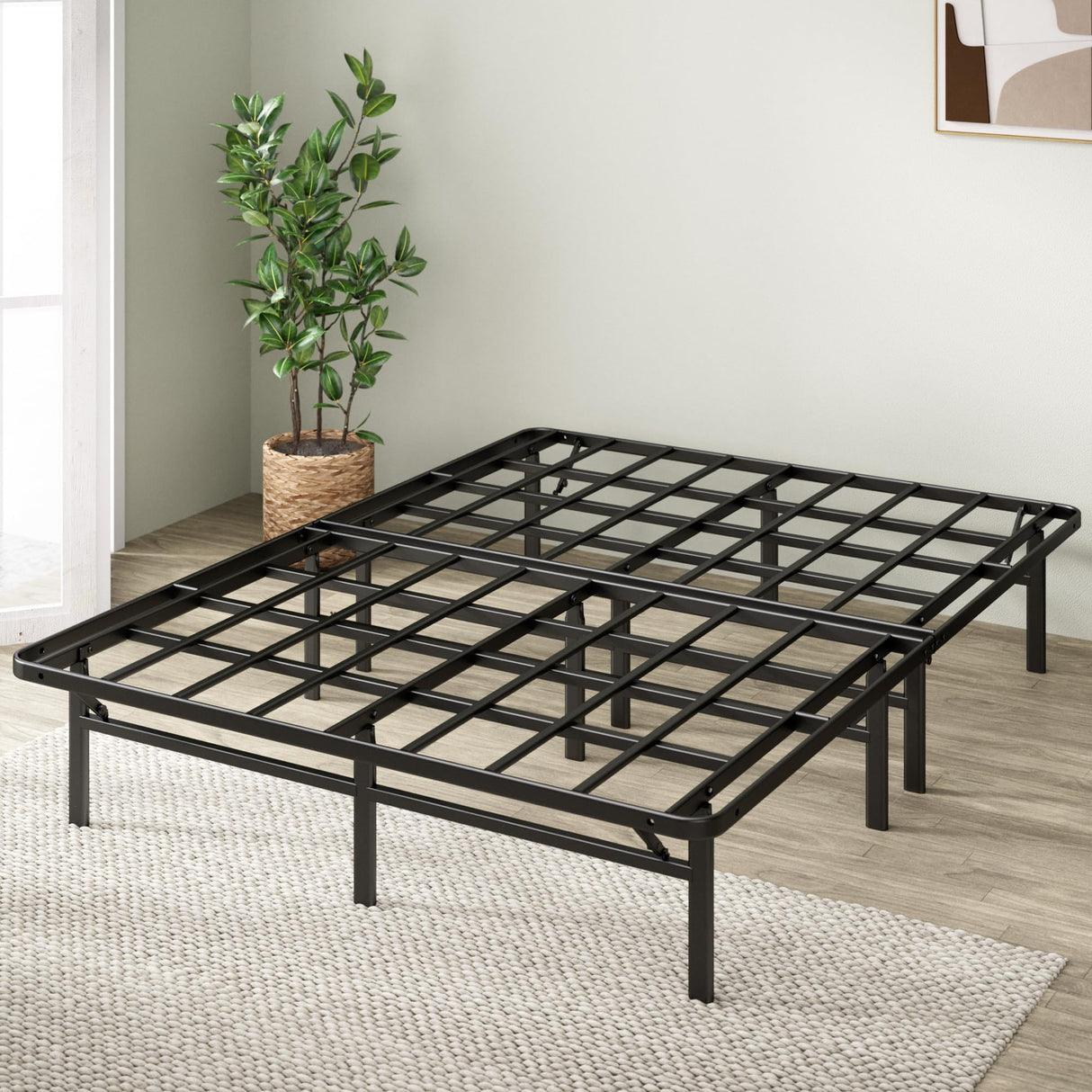 ZINUS SmartBase Super Heavy Duty Mattress Foundation with 4400lbs Weight Capacity, 14 Inch Metal Platform Bed Frame, No Box Spring Needed, Sturdy Steel Frame, Underbed Storage, Full Zinus