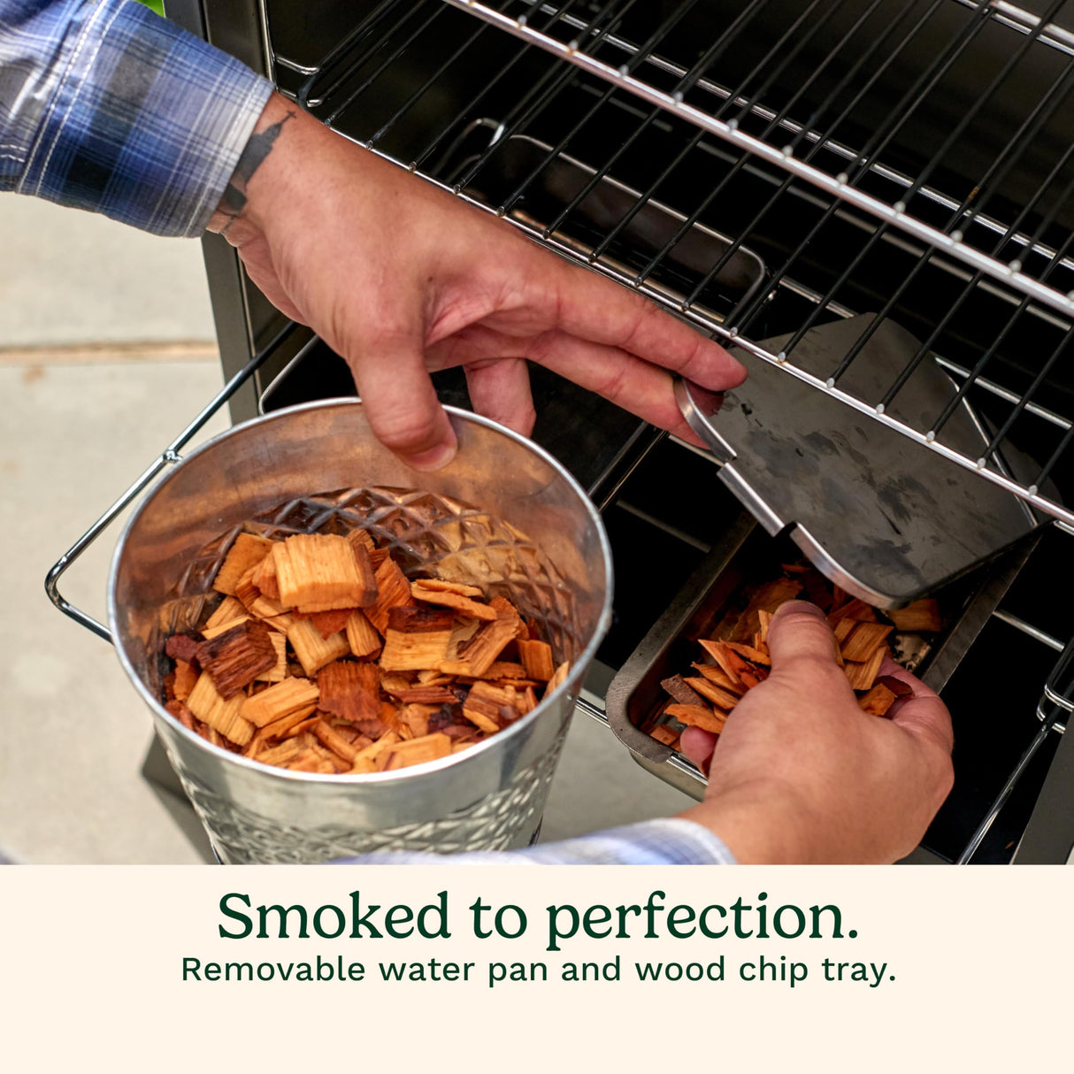 Cuisinart 30" Electric Smoker, 3 Adjustable Racks, Large Capacity BBQ, Water and Wood Trays for Smoked Meat, Brisket, Salmon & Jerky, Adjustable Temperature Control Cuisinart