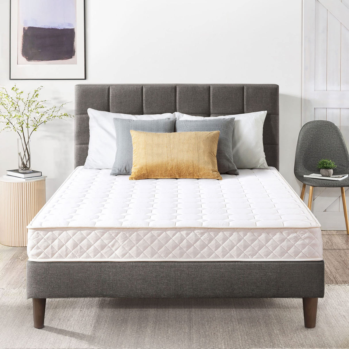 Best Price Mattress 8 Inch Tight-Top Pocket Spring-Mattress - Motion Isolation Individually Encased Pocket Springs, Comfort Foam-Top, CertiPUR-US Certified Foam, Queen, White Best Price Mattress