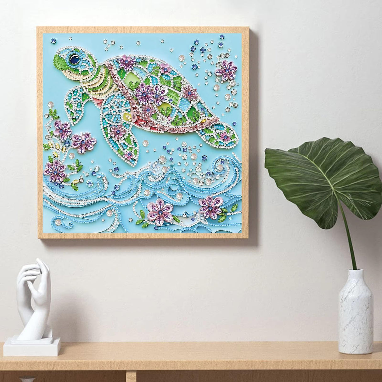 5D Sea Turtle Special Shape Diamond Art Painting Kits for Adults, DIY Crystal Rhinestones Small Animals Picture Diamond Dots Paintings Adult Craft Kits for Beginner Paintcolor