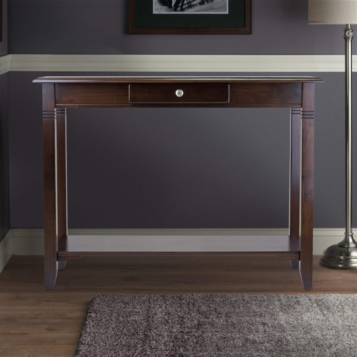 Winsome Nolan 30 x 40 x 15.98-Inch Composite Wood Console Table With Drawer, Cappuccino (40640) Winsome