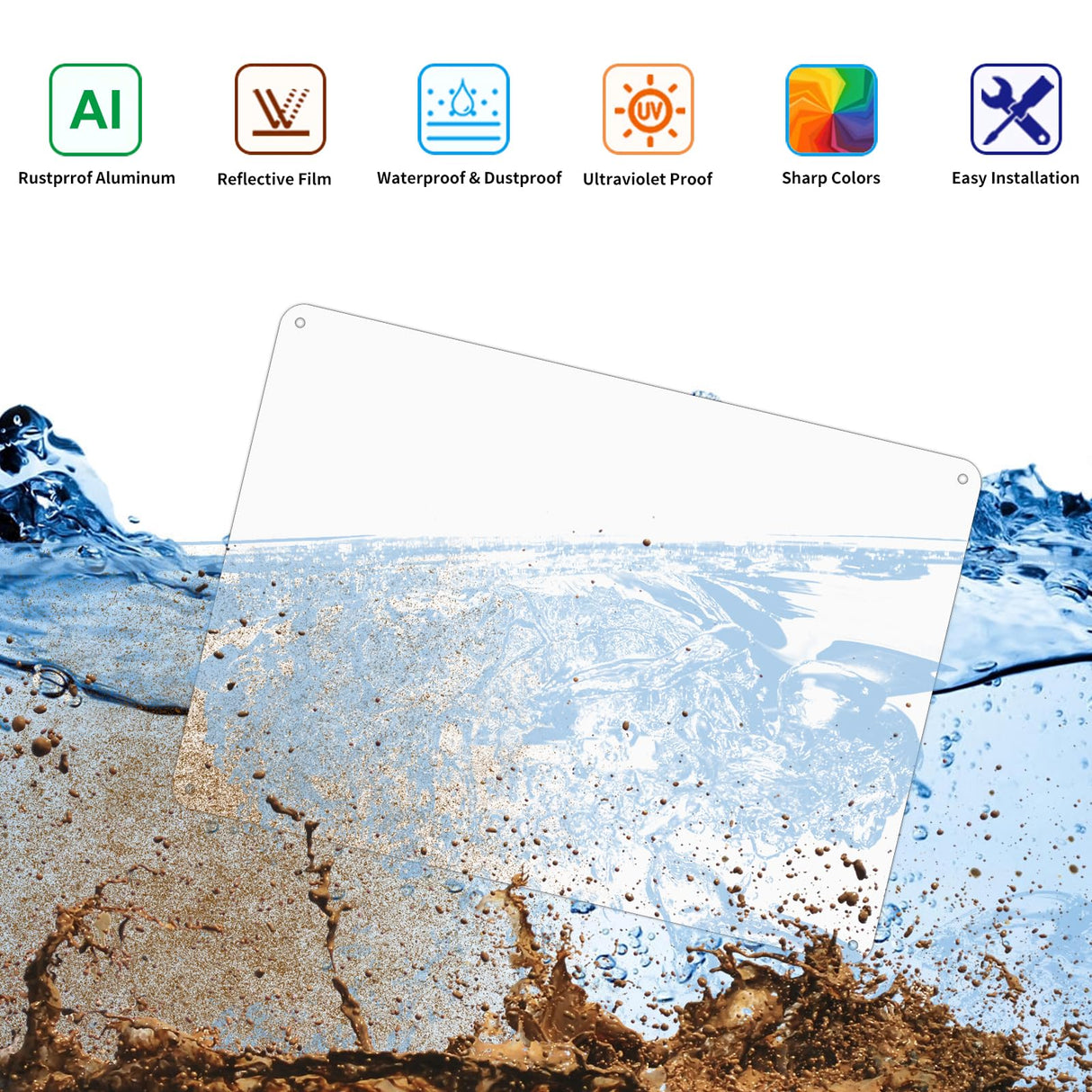 Blank Metal Signs- 5 Pack, 10x7 inches White Blank Sign, Heavy Duty Aluminum Write-On Sign for Indoor Outdoor, Easy to Install, Blank Sign for Heat Transfer, Vinyl, Write, Ink Print DIESOTT