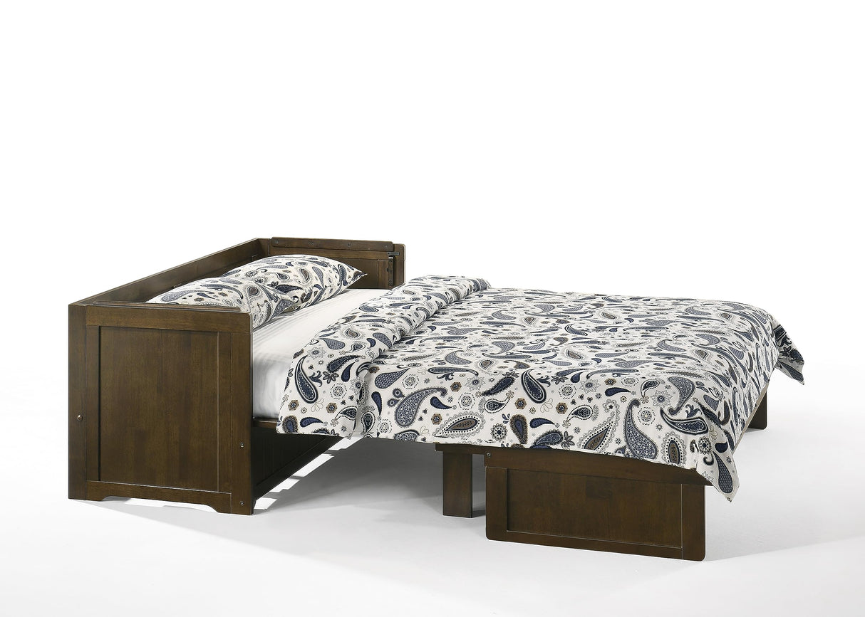NIGHT & DAY Rustic Cube Pre-Assembled Cabinet Murphy Bed (Rustic Brown W/Ranchero Hardware) Night & Day Furniture