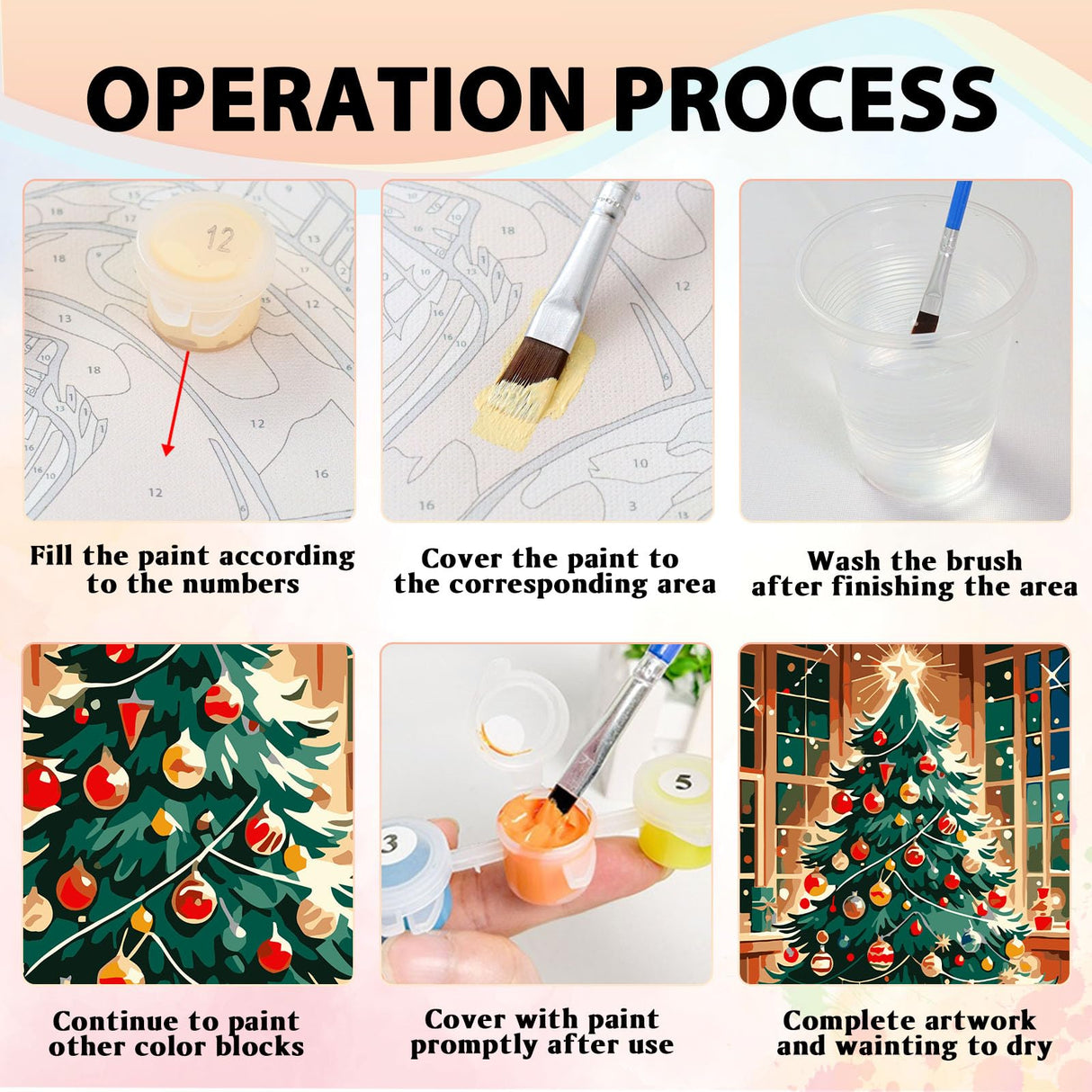 4 Pack Christams Paint by Numbers Kit for Adults with Frame and Wooden Easel, Christams Paint by Number Kit, Acrylic Painting Crafts for Home Decor Gift (7.8x11.8inch Snowman Candle Truck Tree) CRZMODE