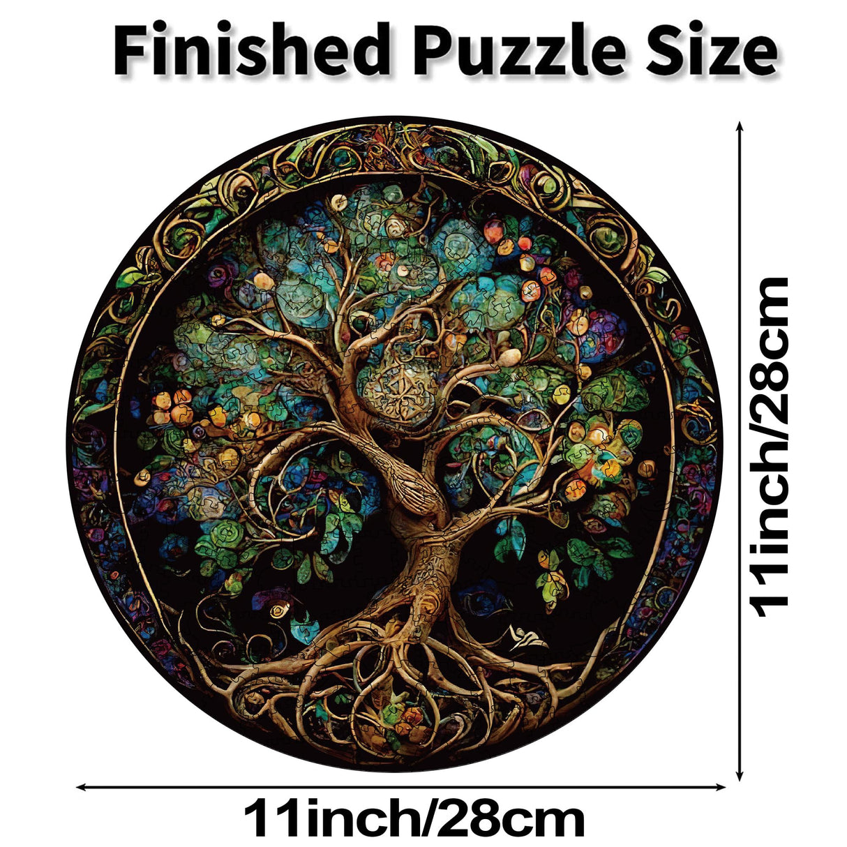 Wooden Puzzles for Adults, 200 Pieces Tree of Life Puzzle Uniquely Irregular Animal Shaped Wooden Jigsaw Puzzles, Creative Gift for Teenagers and Adults WHJSG