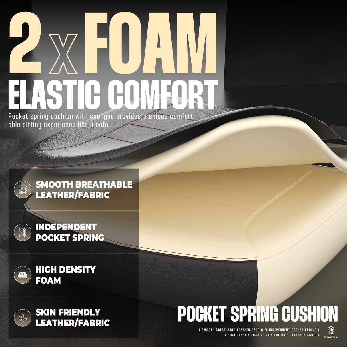 Dowinx Gaming Chair with Footrest, Gaming Chair for Heavy People, Gamer Chair for Adult with Massage, Computer Gaming Chair with PU, PC Game Chair for 200lbs (Black) Dowinx