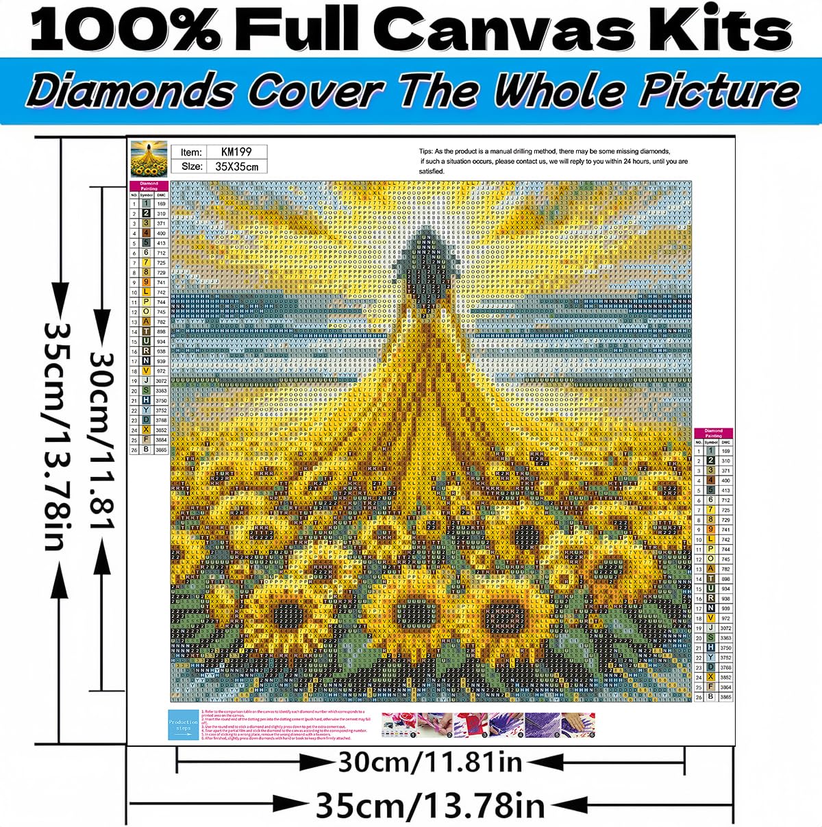 Sunflower Skirt Woman 5D Diamond Art Kits for Adults Beginners,Seaside DIY Full Round Drill Diamond Painting Kits, Paint by Diamonds Dots Gem Art Crystal Easy,Home Wall Decor 14X14 Inch Acelii
