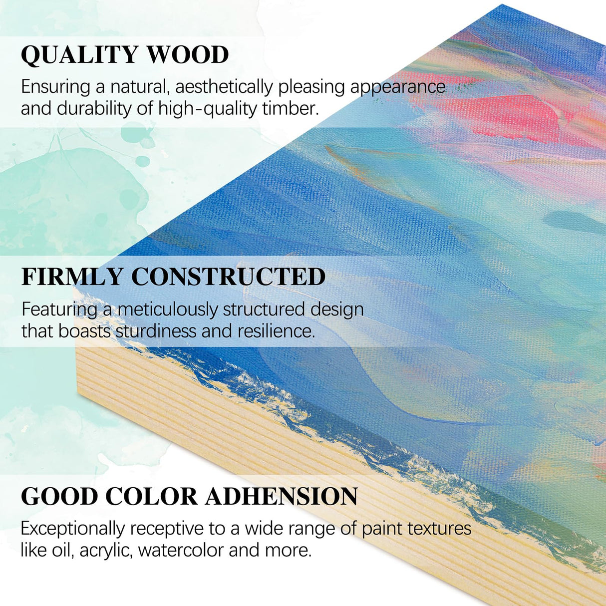 Aodaer 16 Pack Wood Panels 4 x 4 Inch Wooden Panels Canvas Unfinished Craft Wood Boards Panels for Art Crafts Acrylic and Oil Painting Pouring DIY Projects Aodaer