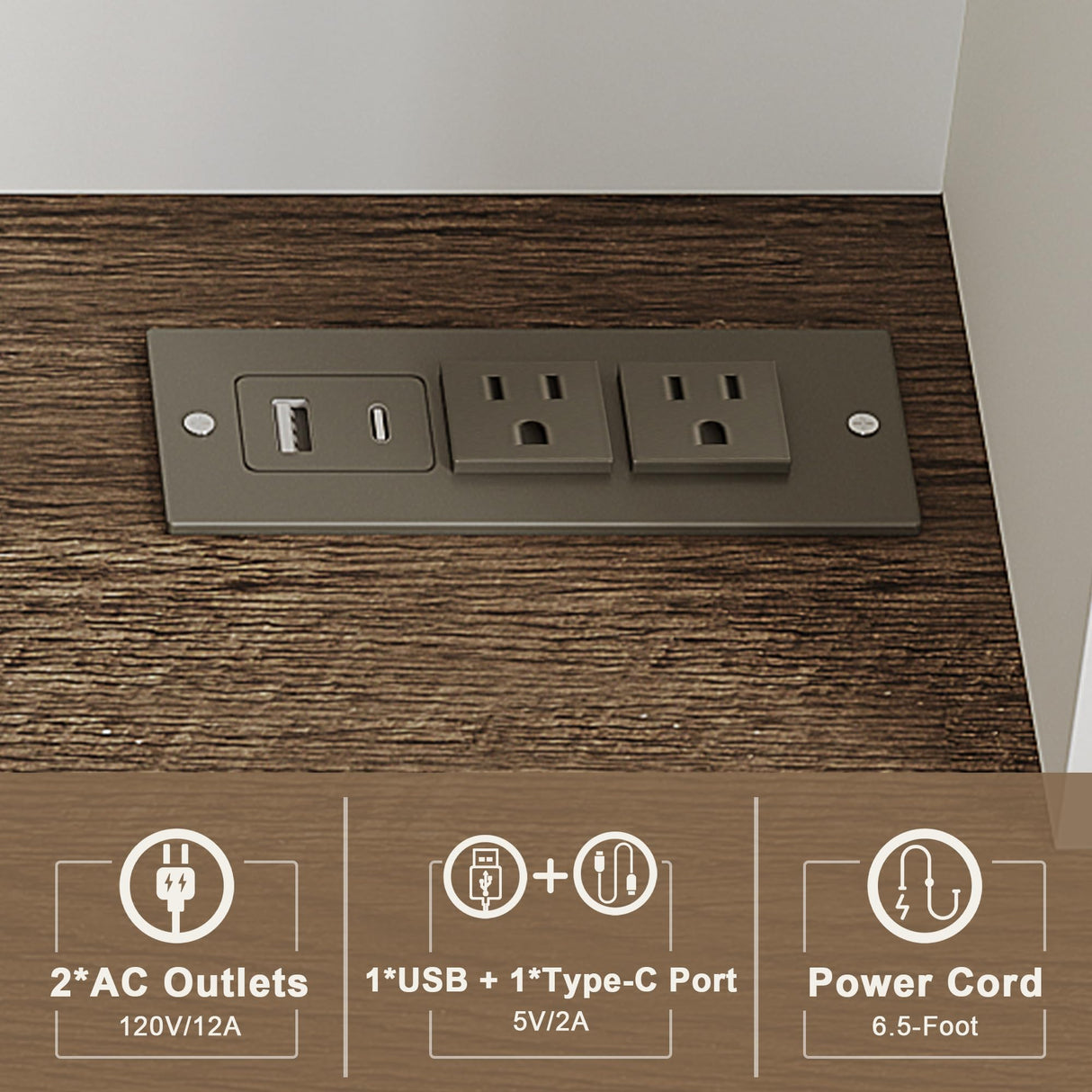 ChooChoo Pantry Cabinet with Charging Station, Kitchen Storage Cabinet with Microwave Stand, Farmhouse Kitchen Hutch with Storage for Living Room, Dining Room, Soft White ChooChoo