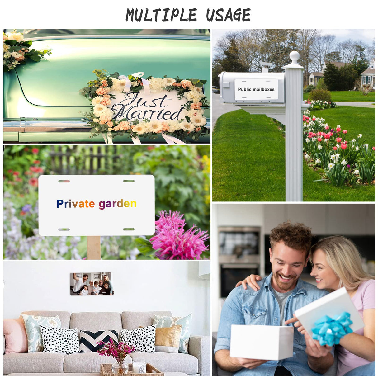 Deekypol 20 Pack Sublimation License Plate Blanks, 0.65mm Sublimation Blank License Plate - Heat Thermal Transfer DIY Metal License Plates Blank for Personalized Design (White) Deekypol