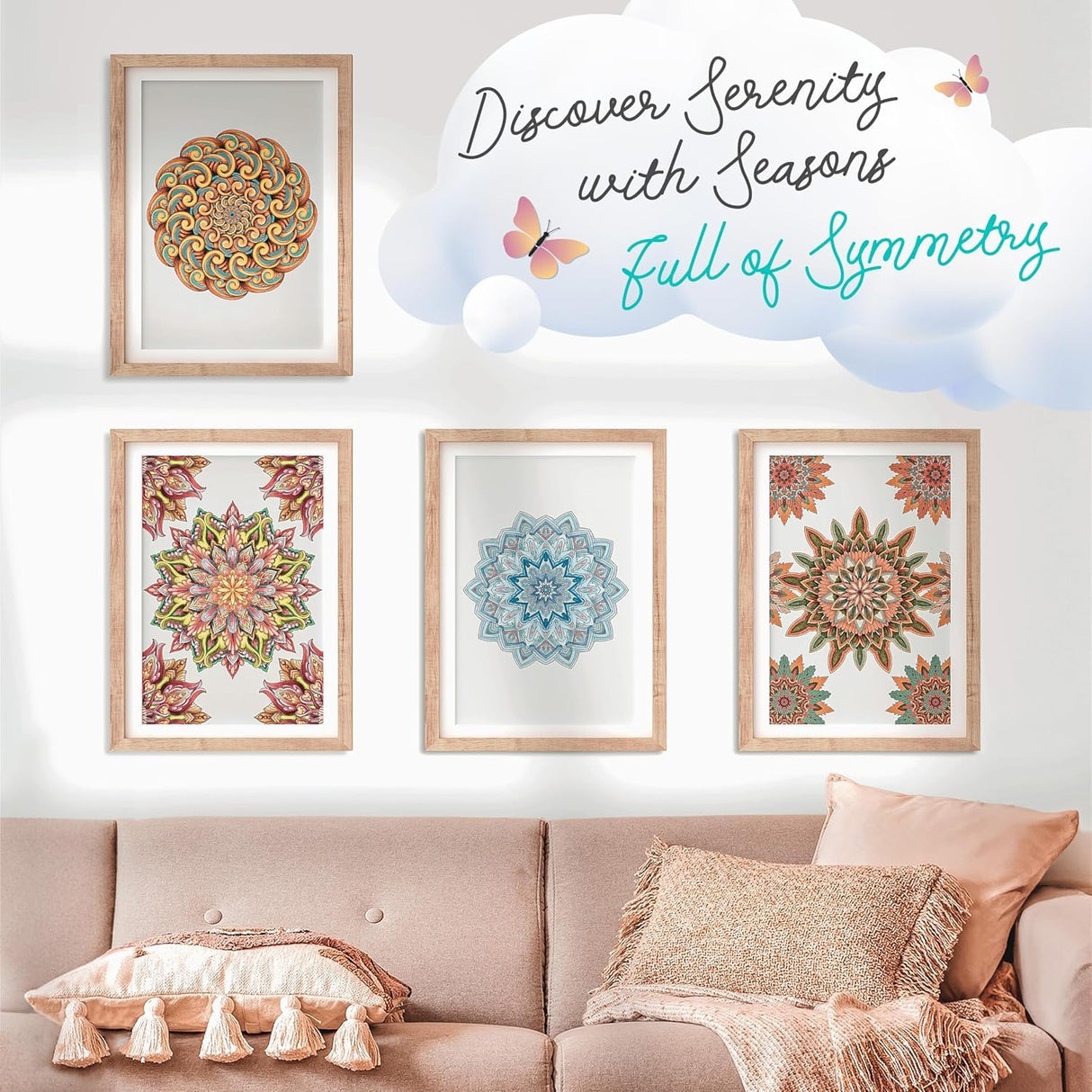 ColorIt Mandalas Volume IX Spiral Bound Adult Coloring Book with 50 Mandala Patterns for Relaxation and Stress Relief - Includes Perforated Pages, Thick Paper, Hardback Covers, and Blotter Page ColorIt