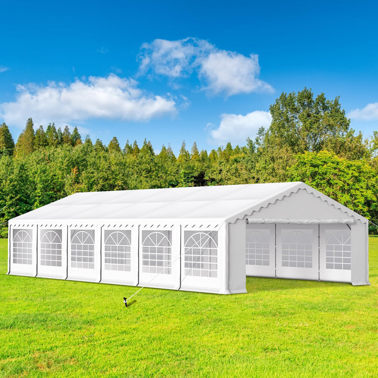 HERA'S PALACE 20'x 40' Outdoor Tents for Parties, Large Canopy Tent with 14 Removable Sidewalls, Heavy Duty Party Tent for Graduation, Wedding and Birthday (White) HERA'S PALACE