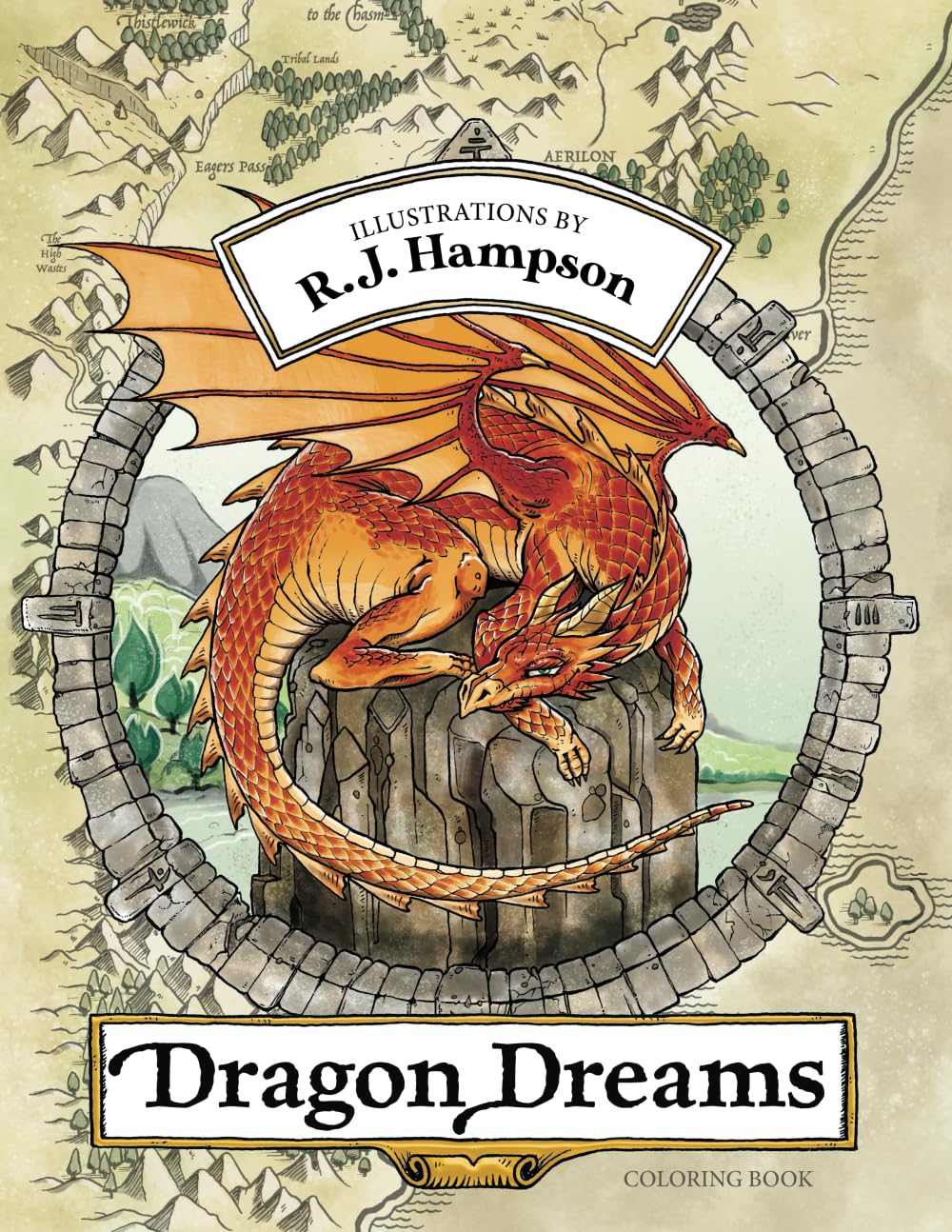 Dragon Dreams Coloring Book (R.J. Hampson Coloring Books) WoodArtSupply