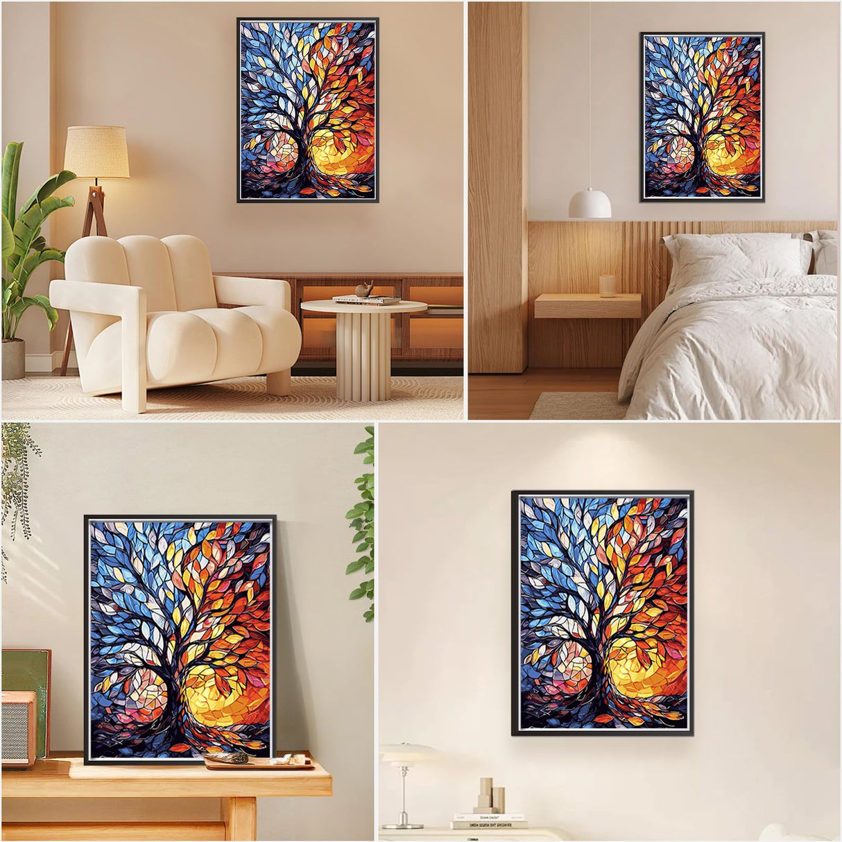 EOBROMD Paint by Numbers Kits for Adults Tree of Life, Landscape DIY Painting Kits for Adults Beginner, Acrylic Paint Oil Paint by Numbers for Home Decor Gift 16x20inch(Without Frame) EOBROMD