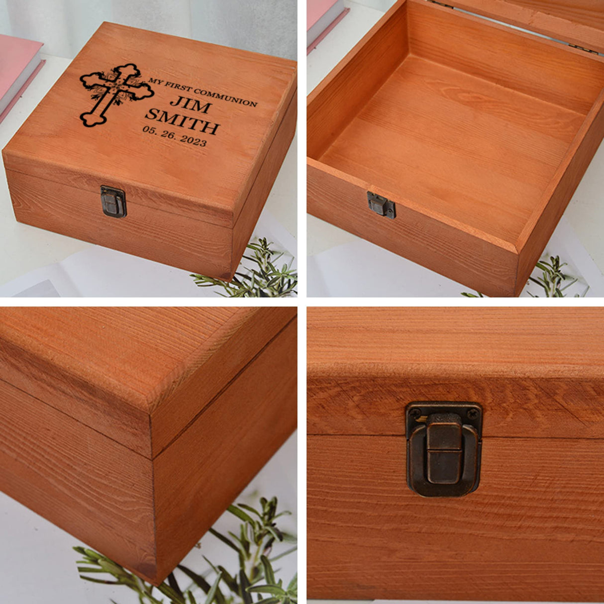 First Communion Gifts for Boys Girls Personalized Wooden Keepsake Box Custom Name Date Cross, First Holy Communion Gifts 1st Communion Gifts Cooayyaooc