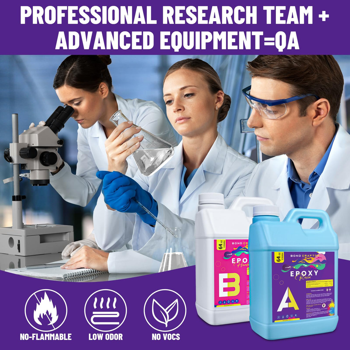 Bond Craftor Epoxy Resin Kit 1Gallon, Clear Crystal Resina Epoxica Food Safe, Casting Resin for Art Craft, Jewelry Making, DIY Bond Craftor