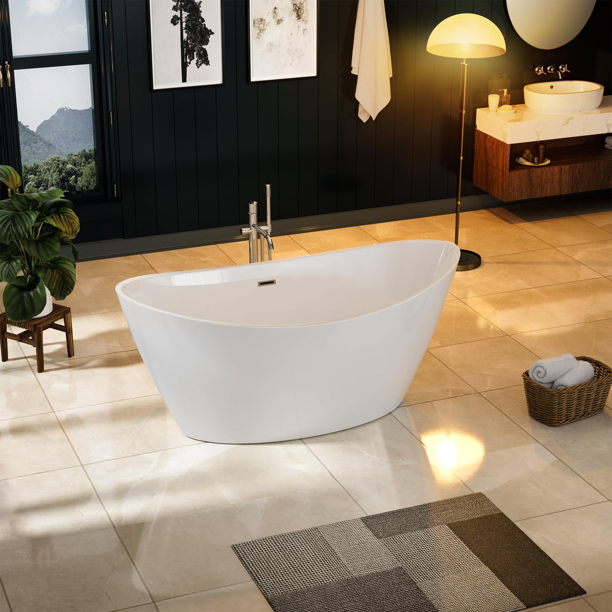 Empava EMPV-FT1518 67" Acrylic Freestanding Bathtub Empava