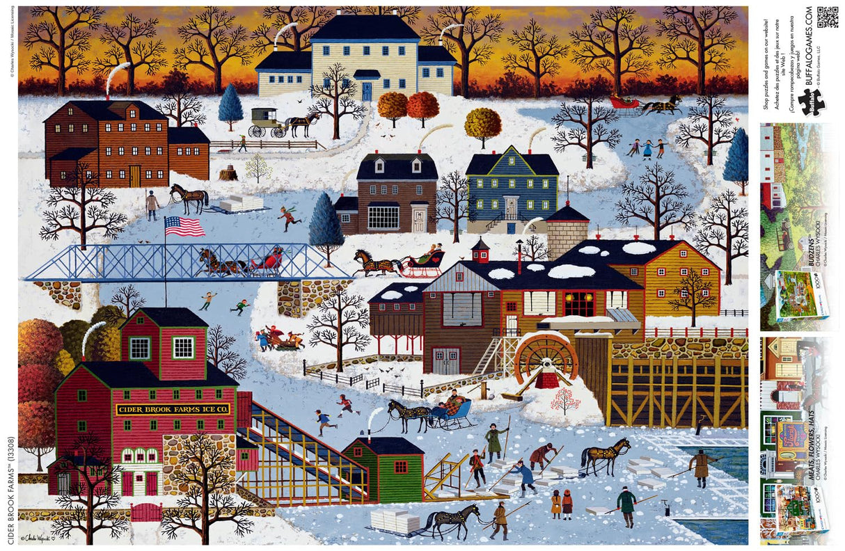 Buffalo Games - Charles Wysocki - Cider Brook Farms - 1000 Piece Jigsaw Puzzle for Adults -Challenging Puzzle Perfect for Game Nights - Finished Size is 26.75 x 19.75 Buffalo Games