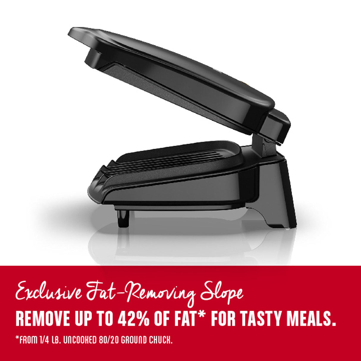 George Foreman 2-Serving Classic Plate Electric Indoor Grill and Panini Press, Black, GR10B George Foreman