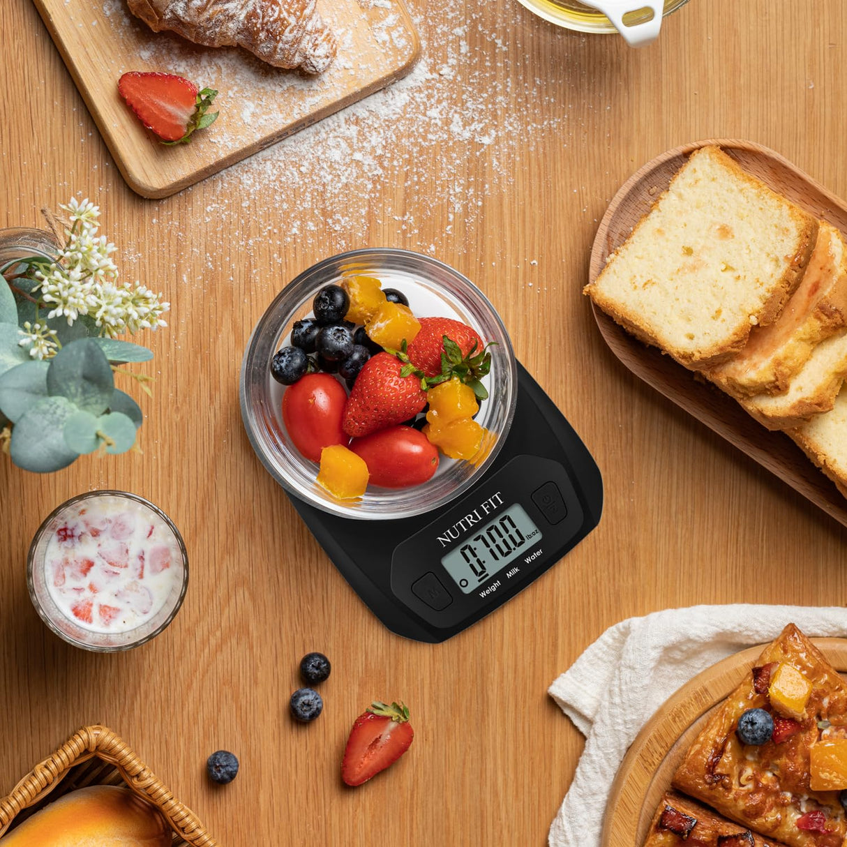 CAMRY Food Scale Portable Kitchen Scales Digital Weight Grams and Ounces Stainless Steel Panel for Baking Cooking Weight Loss, Accurate Bread Coffee Scale, 1g Increment Tare Function Small Size, Black CAMRY