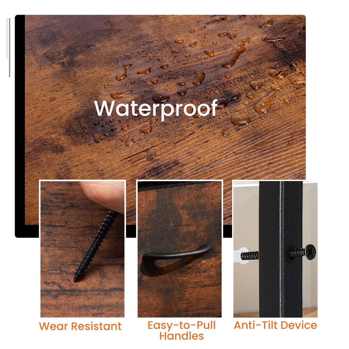 Sweetcrispy Nightstand Set of 2 with 2 Storage Drawers, 20" Height Small Bed Side Furniture End Table, Wooden Top Fabric Cabinet Kids Mini Dresser for Bedroom, Closet, Entryway, College Dorm Sweetcrispy