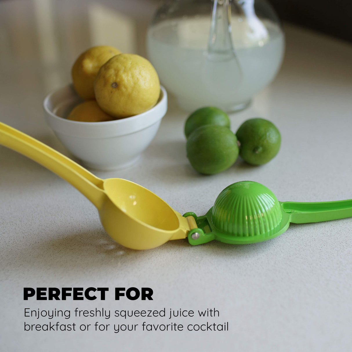 Culinary Elements Metal Lemon and Lime Squeezer: Manual Press, Easy to Use Citrus Juicer, Dishwasher Safe 1 pack Jacent