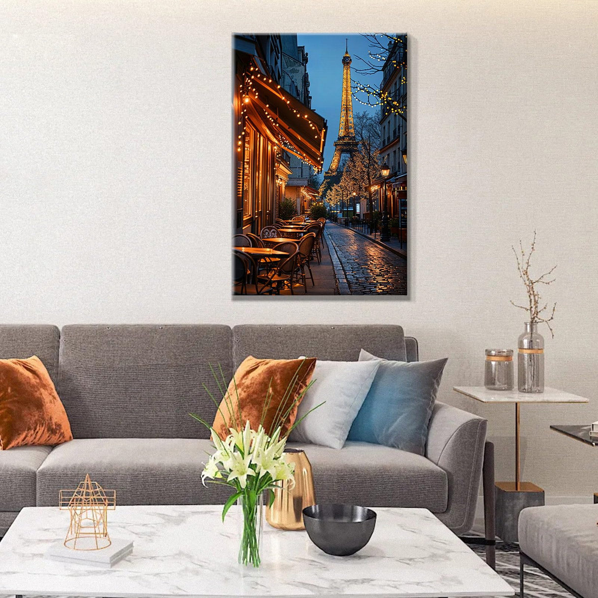 JOOZ Paint by Numbers Kit for Adults with Frame Eiffel Tower Paint by Number with Easel City Street Scene Adult Paint by Number Kits DIY Oil Painting Kits for Gift Home Wall Decor 7.87x11.81 Inch JOOZ