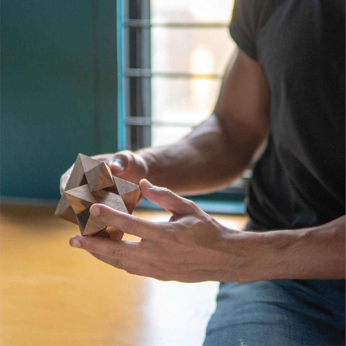 Adults Games Gifts Wooden Star Cube Puzzle Game Brain Teasers of The Logic Games for Kids and Teen to Challenge Puzzles for Fun Entertaining Things and Educational Tools of Parents BSIRI