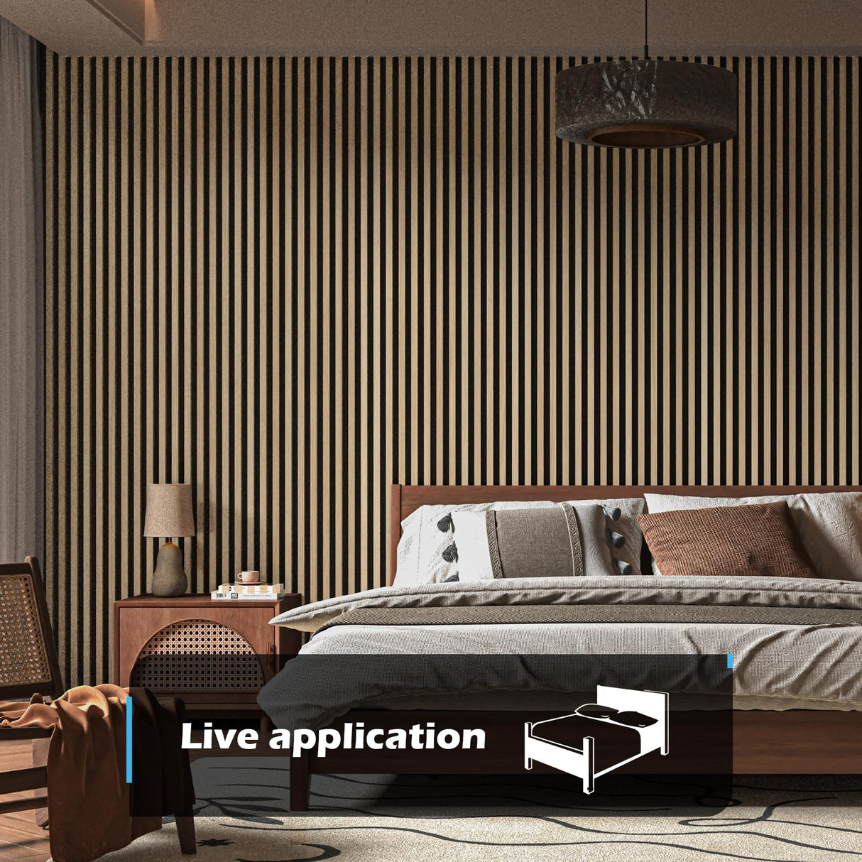 Art3d 2-Pack 94" x 24" Acoustic Wood Panels for Wall, Soundproof Wood Slat Panel for Wall and Ceiling, 3D Fluted Sound Absorbing Paneling for Interior Wall Decor, Living Room, Bedroom - Peach Art3d